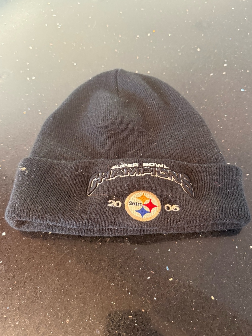 Pittsburgh Steelers Super Bowl Champions 2005 Black Beanie
